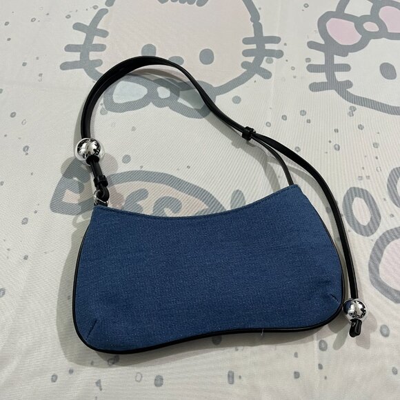 Jacquemus Le Bisou Perle Denim Shoulder Bag - Picture 2 of 7